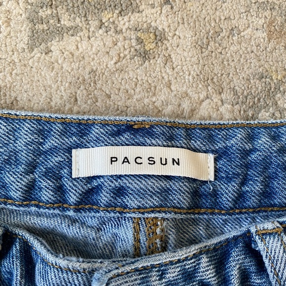 PacSun Two-Tone Blue and White Jean Shorts - Picture 5 of 7